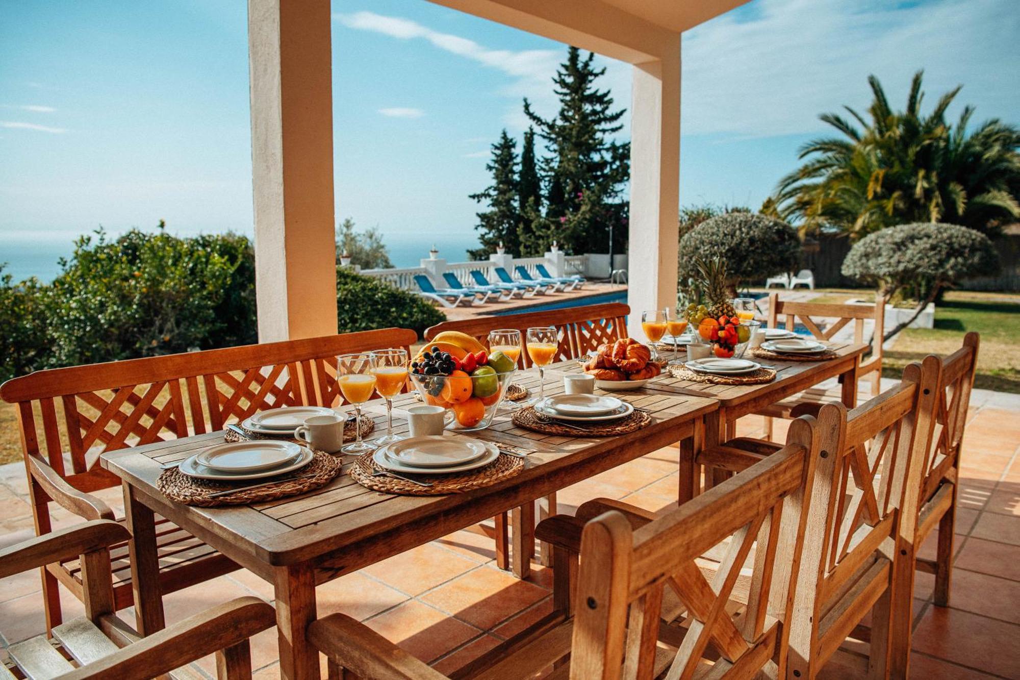 Gran Villa Con Vistas Al Mar Y Piscina Privada Malaga Luaran gambar